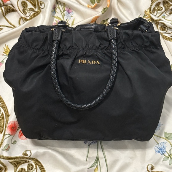 Prada tessuto nylon bauletto bow bag crossbody - Picture 2 of 16